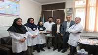 دیدار و تبریک دکتر منتظری به پرسنل آزمایشگاه بیمارستان 15 خرداد مهدیشهر به مناسبت گرامیداشت روز علوم آزمایشگاهی 