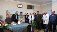 برگزاری مراسم تودیع مسئول امور مالی بیمارستان 15 خرداد مهدیشهر